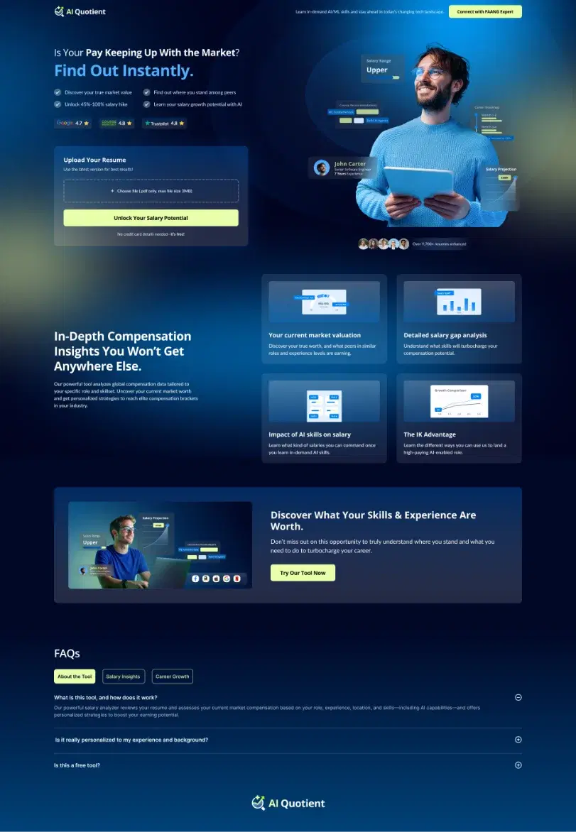 Home dashboard — desktop